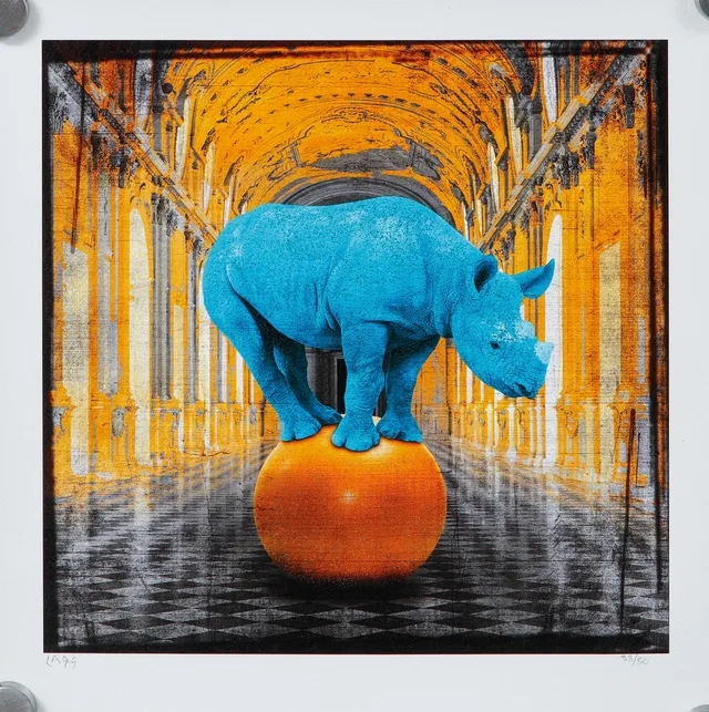 LARS TUNEBO. "Havin a ball", pigment print, signerad och numrerad 38/50.