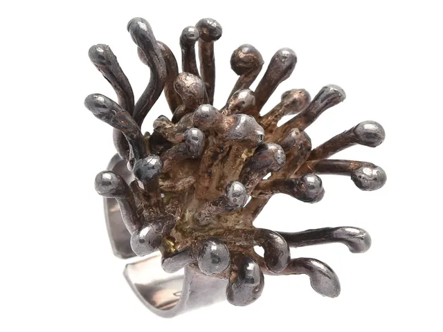 RING, silver, Peter von Post, Stockholm 1971, stl ca 17, justerbar, 21 g.