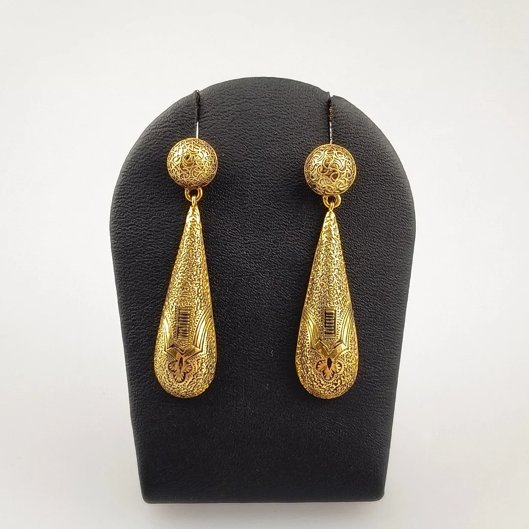PAAR 14 K-OHRHÄNGER/-STECKER. — Earrings — Auktionshaus Blank