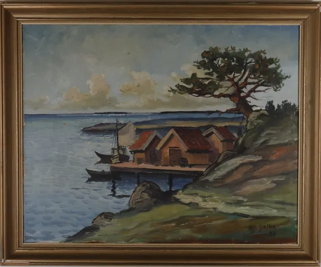 NILS GOLBE. OLJA på duk, signerad.