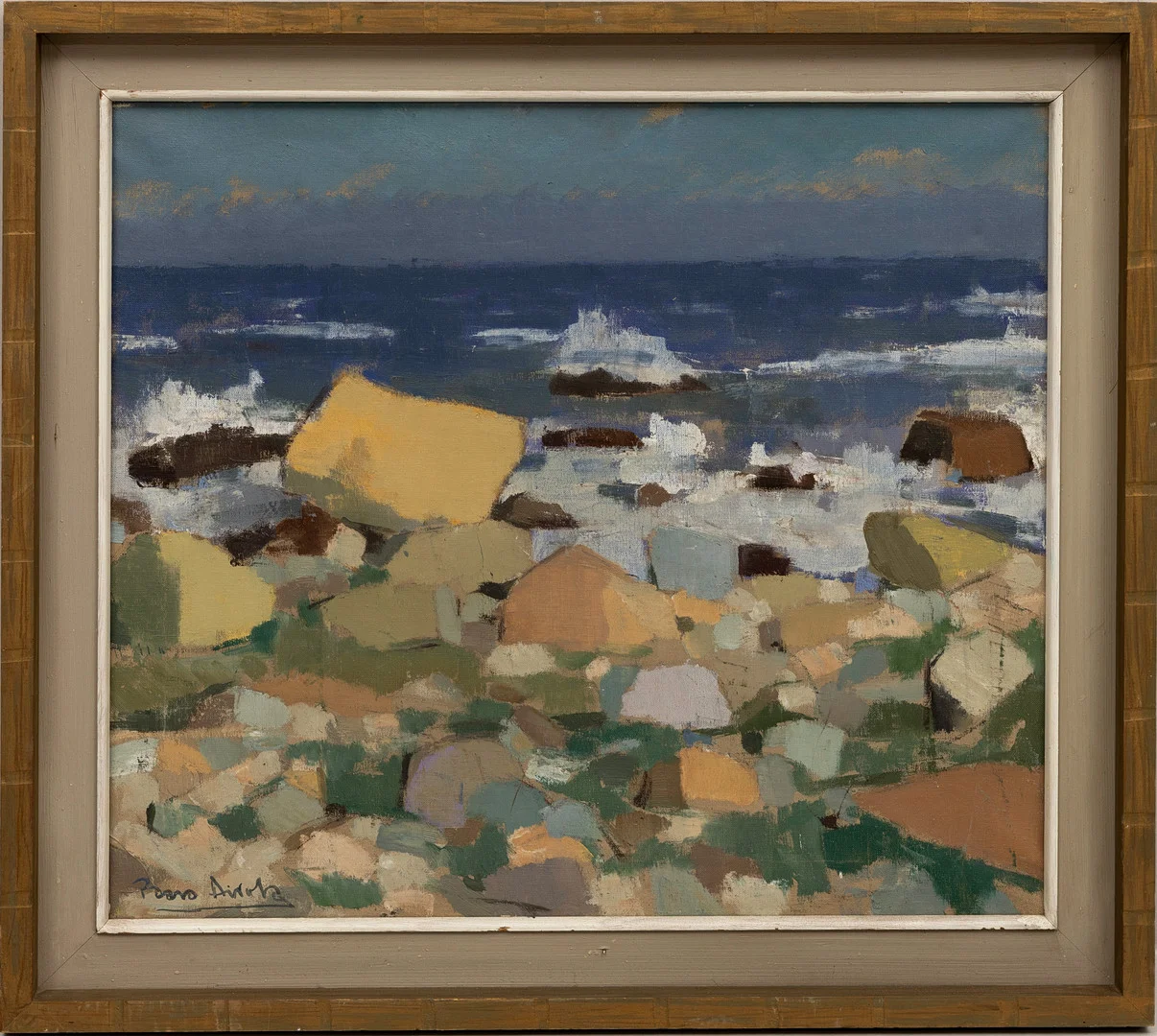 PAAVO AIROLA (1918-1983). Landskap med vatten, signerad, olja på duk. — Paintings — Auktionshuset Kolonn