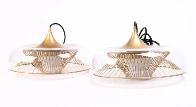 Jonas Søndergaard for Umage. Pair of Chordis pendants made of metal and glass. (2)