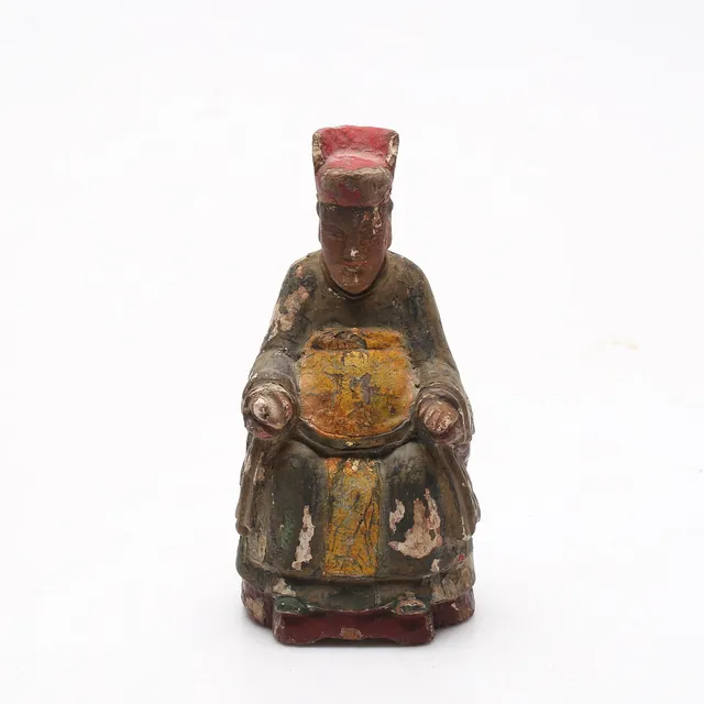 FIGURIN, trä, Kina, Qing dynastin(1644-1912).