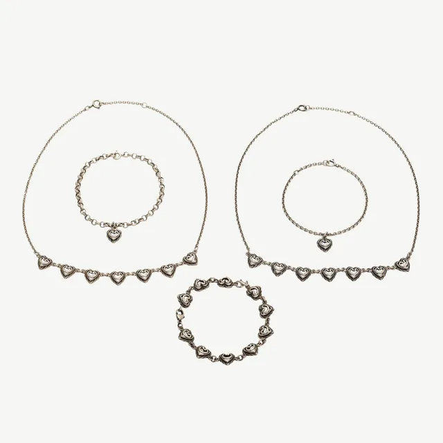 Kalevala Koru, smyckesset, 5 delar, "Husets hjärta", silver.