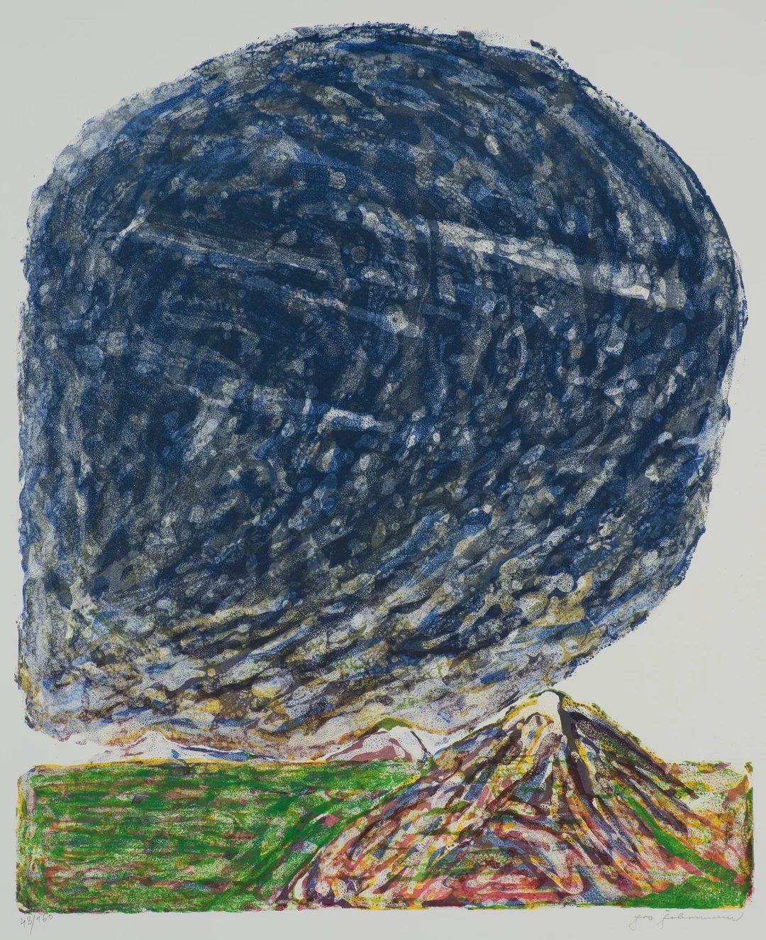 Johannessen, Jens — "Smusser alt det friske grønne, kveler alle spirer skjønne" 1986 — Kunst/Grafikk — Blomqvist