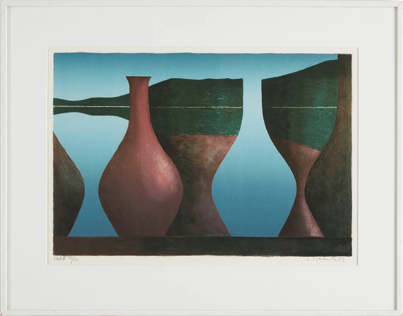 PHILIP VON SCHANTZ. komposition, färglitografi, signerad, -83. — Engravings & Prints — Stockholms Auktionsverk Magasin 5