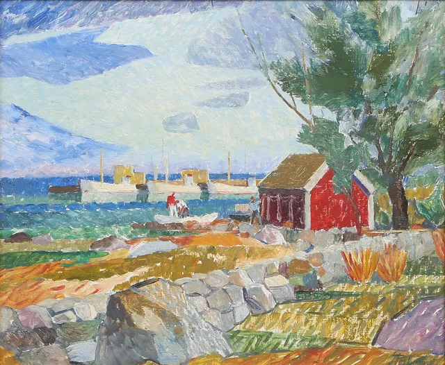 GUNNAR TORHAMN. OLJA, på pannå, signerad.