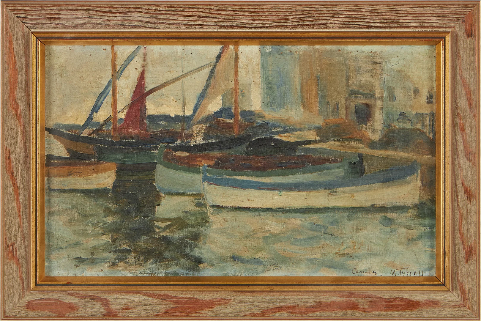 MÄRTHA TYNELL. Cannes, olja på duk uppfodrad på pannå, signerad. — Paintings — Stockholms Auktionsverk Magasin 5