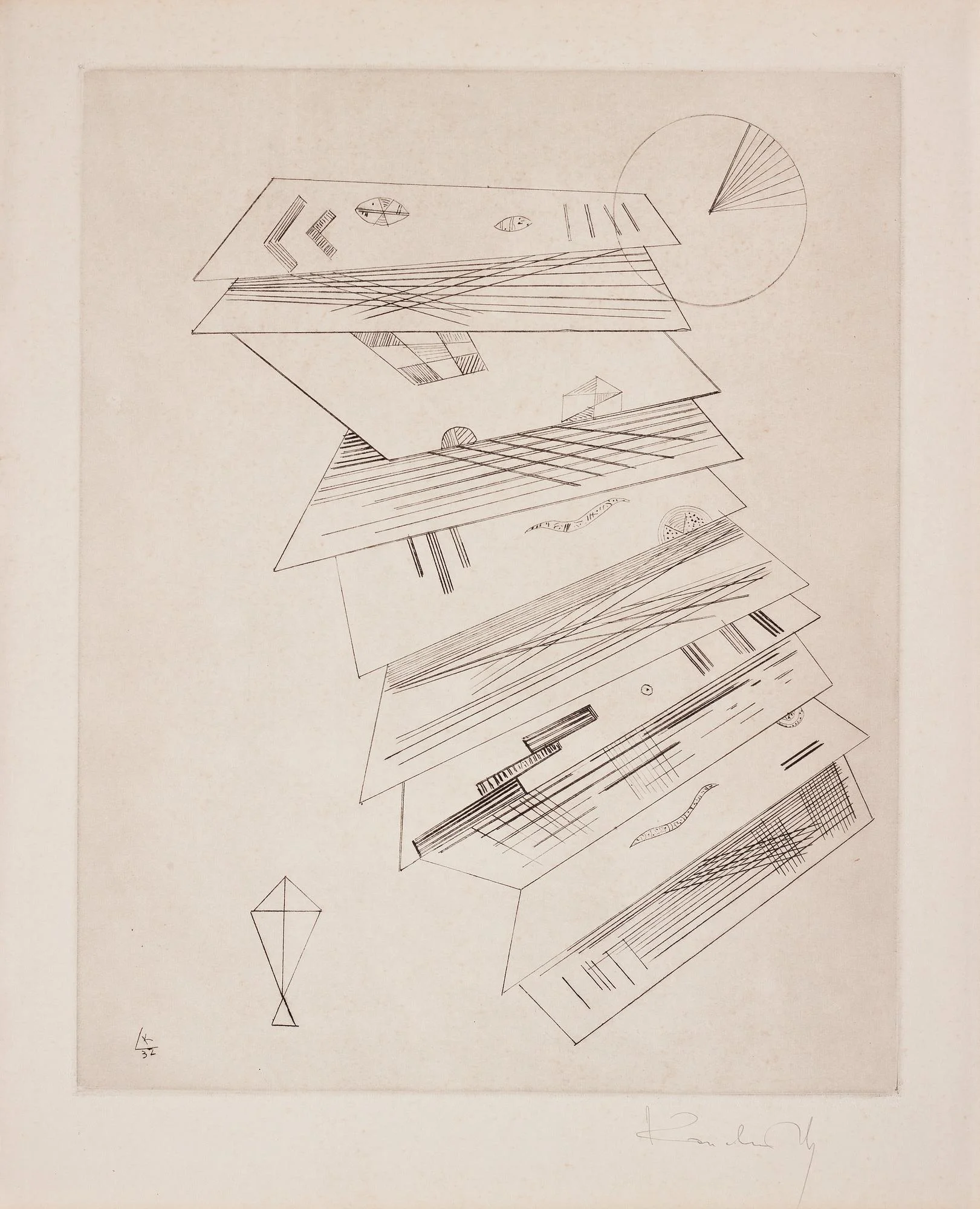 Wassily Kandinsky, "Zweite Radierung für die Editions Cahiers d'Art". — Bukowskis