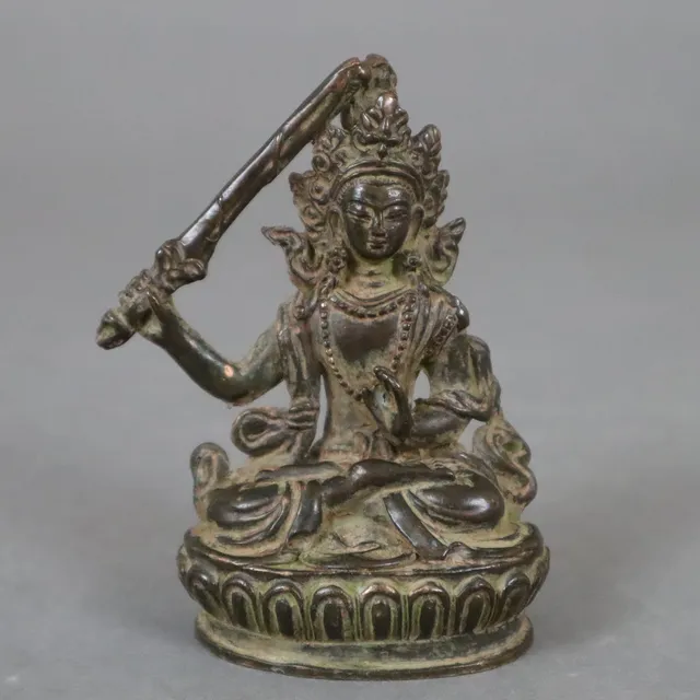 - BODHISATTVA MANJUSHRI - Tibet /Nepal, Kupferlegierung.