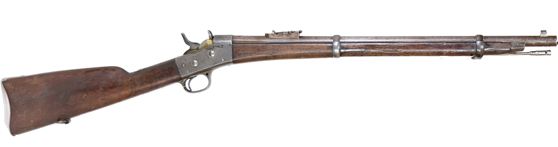 GEVÄR, Rollingblock, fabrikat Remington, modell 1867, kaliber 12,7x44RF (Rimfire), tillv.nr 2748, se-nr SE1369938. — Military weapons — Walter Borg