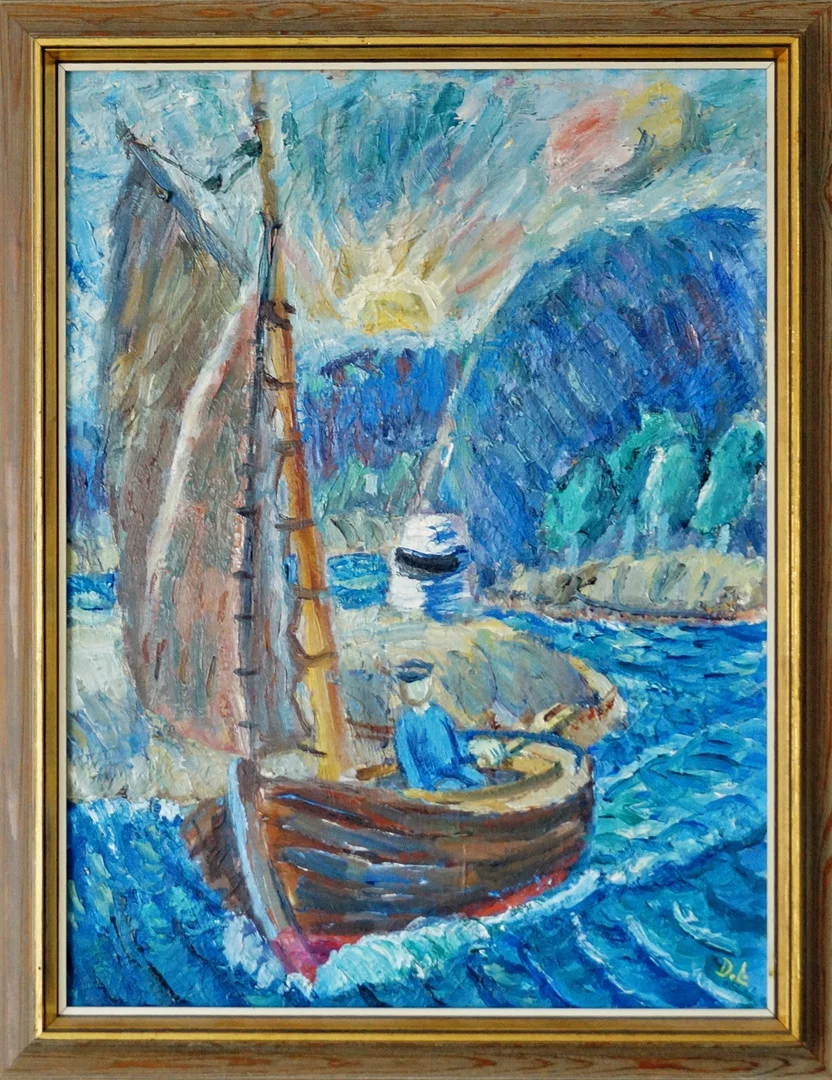 DAVID LARSSON. olja på duk, monogramsignrad. — Paintings — Lysekils Auktionsbyrå