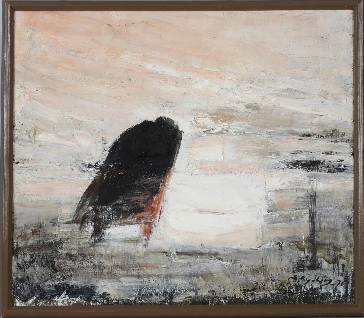 SVANTE RYDBERG. "Snöstorm", olja på duk, signerad och daterad -76. — Paintings — Stadsauktion Sundsvall