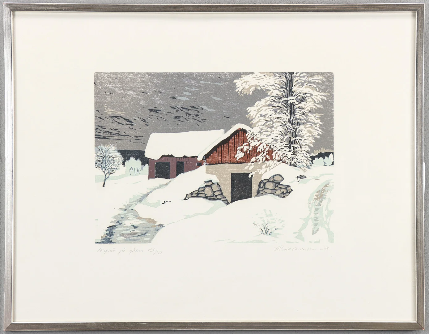 THORE ANDERSSON. Träsnitt 136/300, signerad -79. — Engravings & Prints — Karlstad Hammarö Auktionsverk