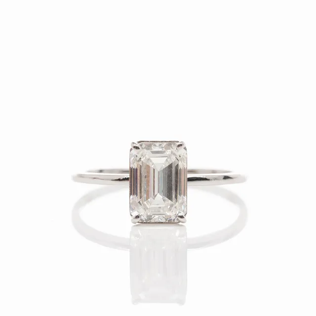 COCKTAILRING, 14K vitguld, Diamant 2,01 ct.