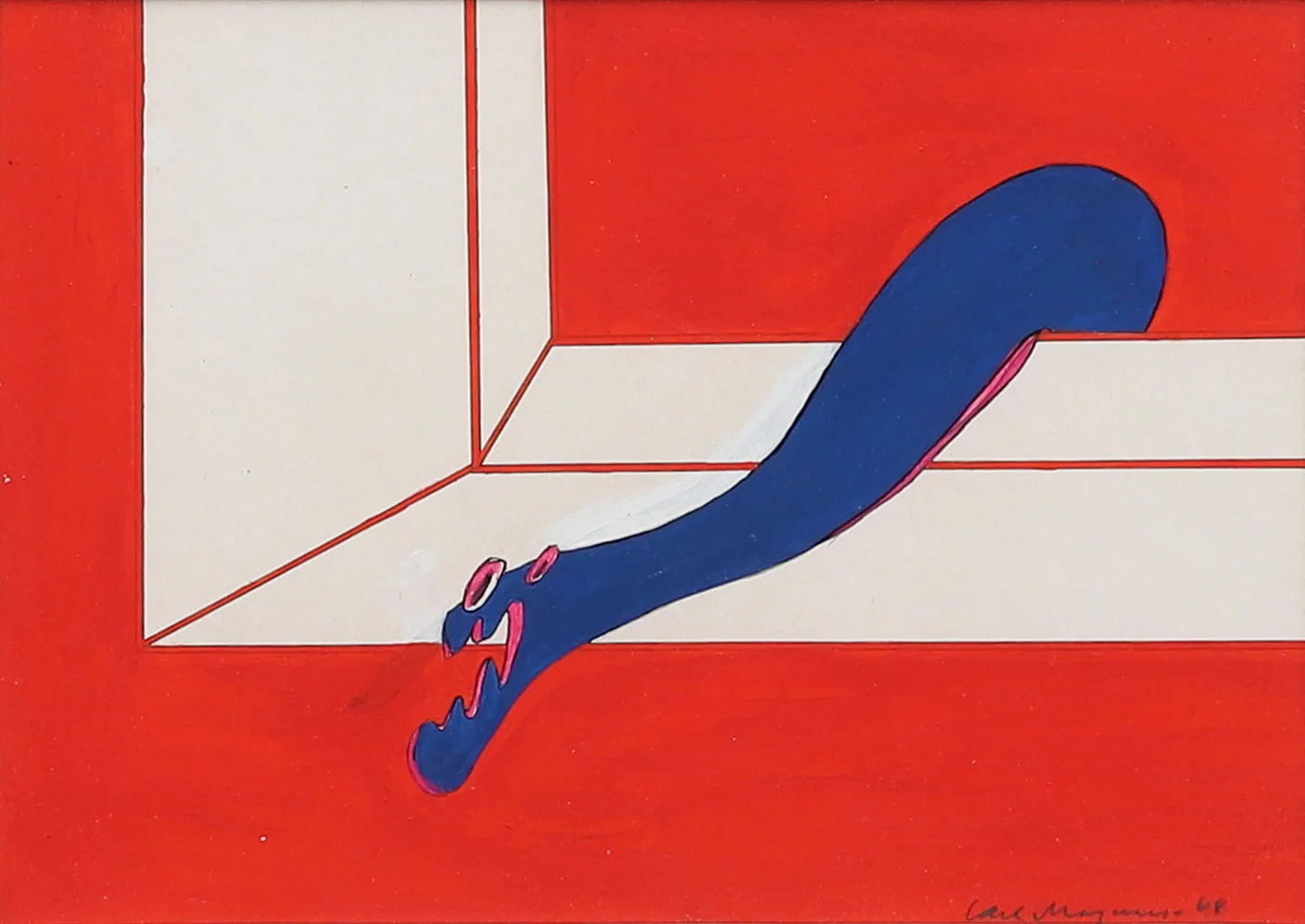 CARL MAGNUS. Utan titel, akvarell, signerad och daterad -68. — Paintings — Garpenhus Auktioner