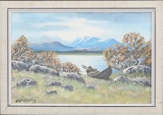 JOSEF LINDSKOG. Olja på duk, signerad.