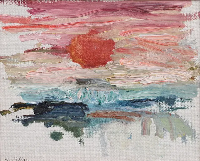 LARS FOHLIN. "Sol över Lundaslätten", signerad.