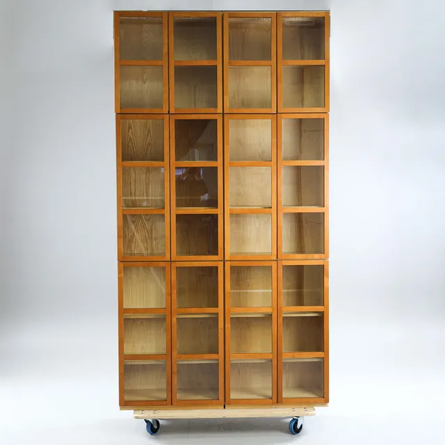 TITTI FABIANI, Vitrinskåp / bokskåp, "Book", 6 sektioner , Ideal Form Team, Italien, lanserad 1972.