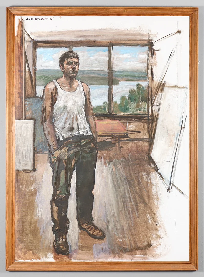 JÖRGEN ZETTERQUIST. Olja på duk, signerad och daterad 1970. — Paintings — Karlstad Hammarö Auktionsverk