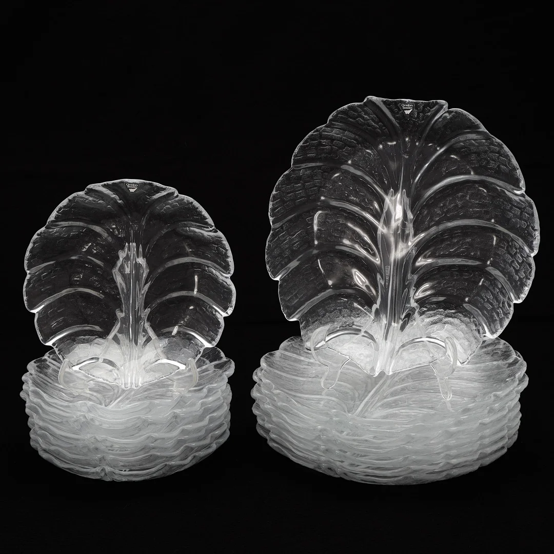 LARS HELLSTEN. SERVISDELAR, 16 delar, "Eden" Orrefors. — Tableware — Auktionsmagasinet Vänersborg