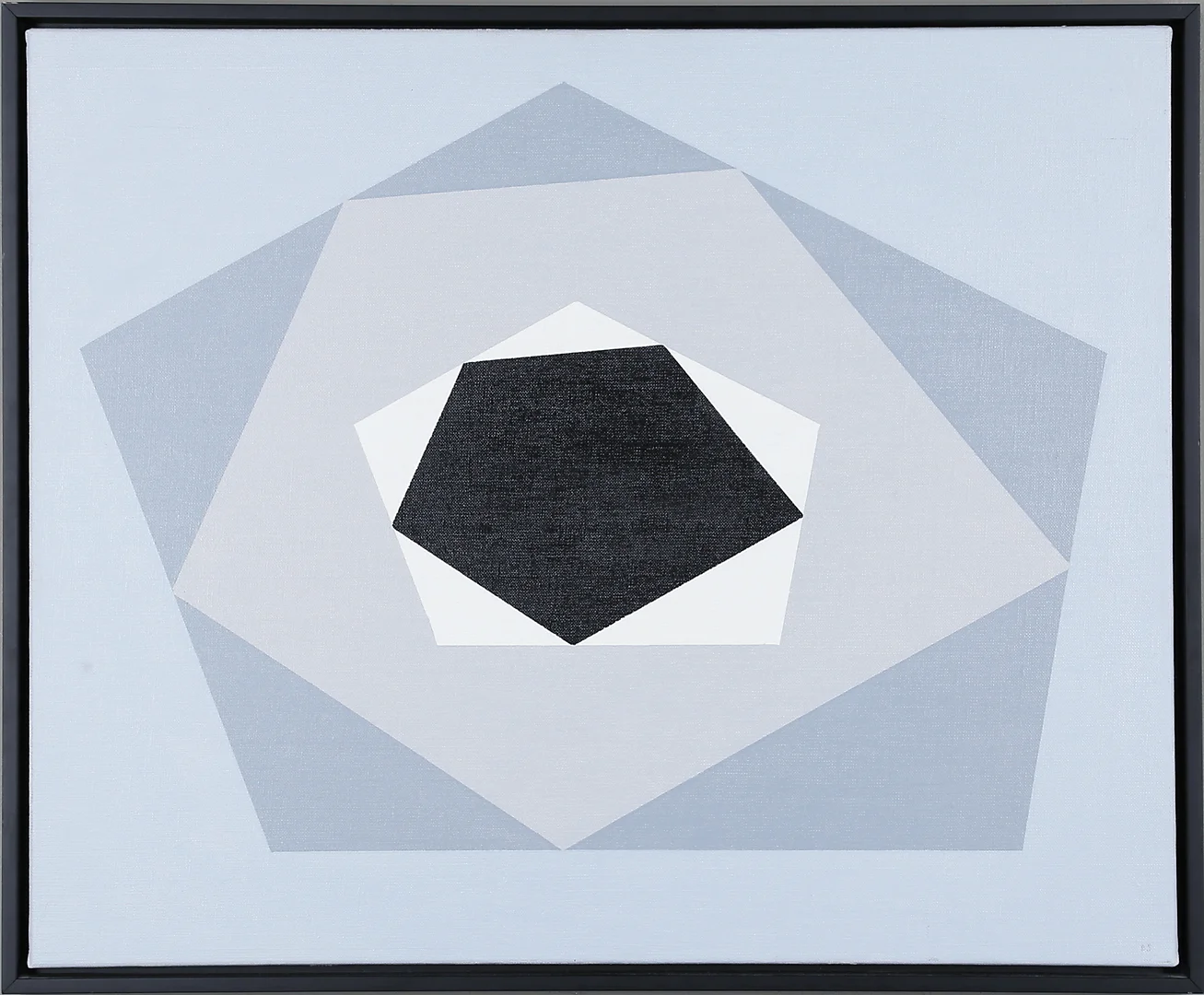 BIRGER STRÅÅT. 'Spegling', akryl på duk, monogramsignerad. — Paintings — Gomér & Andersson Norrköping