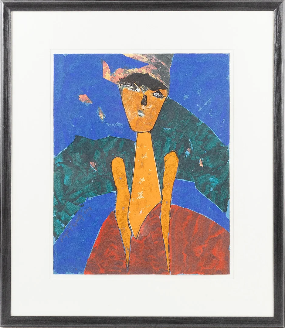 LAJOS FLESSER (FÖDD 1937). Komposition, blandteknik. — Paintings — Stockholms Auktionsverk Helsingborg