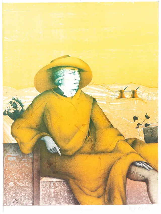 PAUL WUNDERLICH (1927-2010). Goethe in der Campagna.