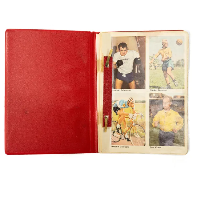 Idolkort, "Sportens stjärnor", bl a Cassius Clay, Nacka Skoglund och Ingemar Johansson, Hemmets Journal, 1960-tal.