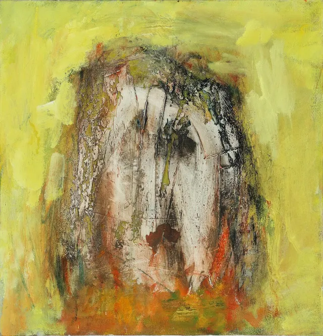 Portrait, 1985. Signed on the reverse with date. Oil on canvas. 41×41 cm.