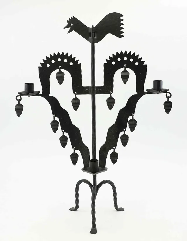 LJUSSTAKE, "Tuppastake",smide, Käck & Hedby, Leksand, 1900-tal.