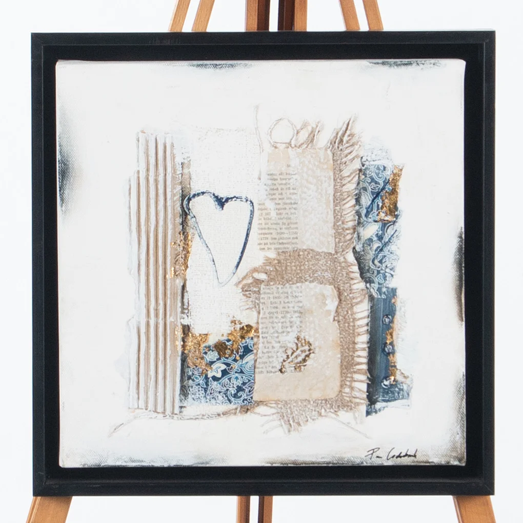 PER CEDERBANK. Blandteknik på duk, "Composition". — Paintings — Laholms Auktionskammare