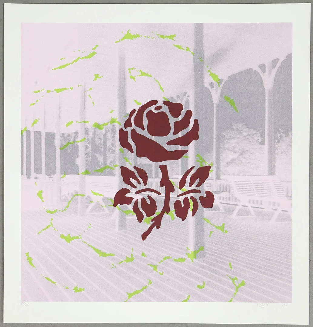 PETER SJÖBLOM. Komposition, färgserigrafii nr 58/250, sgnerarad och daterad -03. — Engravings & Prints — Garpenhus Auktioner