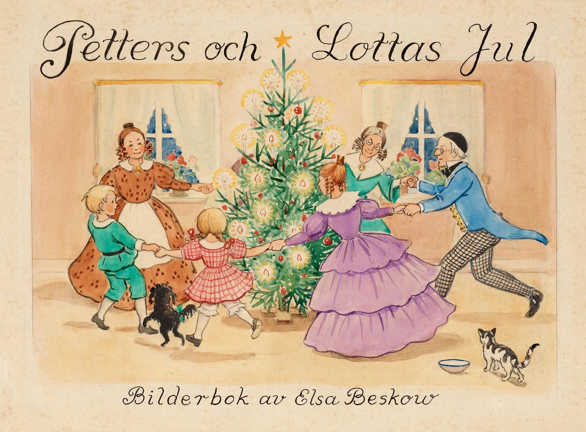 Elsa Beskow, ELSA BESKOW. "Petters och Lottas Jul". — Bukowskis