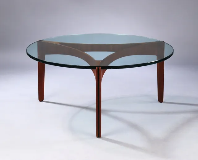 Sven Ellekær. Circular teak coffee table, model '104'