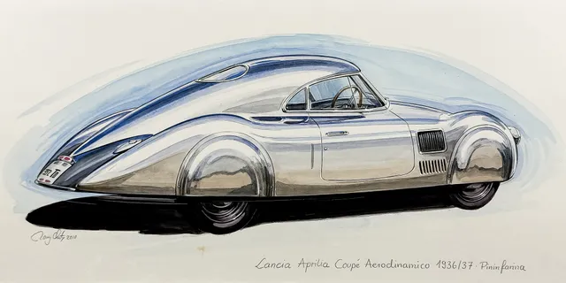 RONY LUTZ. LANCIA APRILIA COUPE. Original.