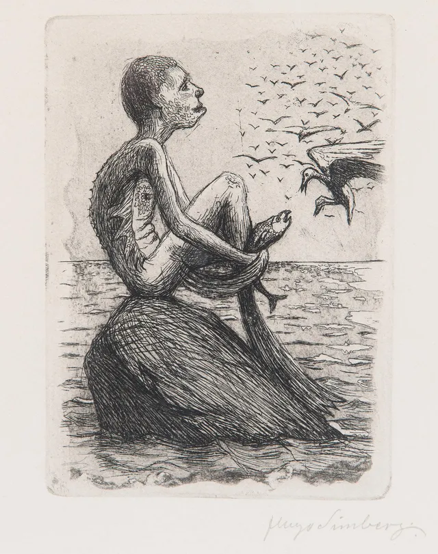 Hugo Simberg, "Fiskpojke".