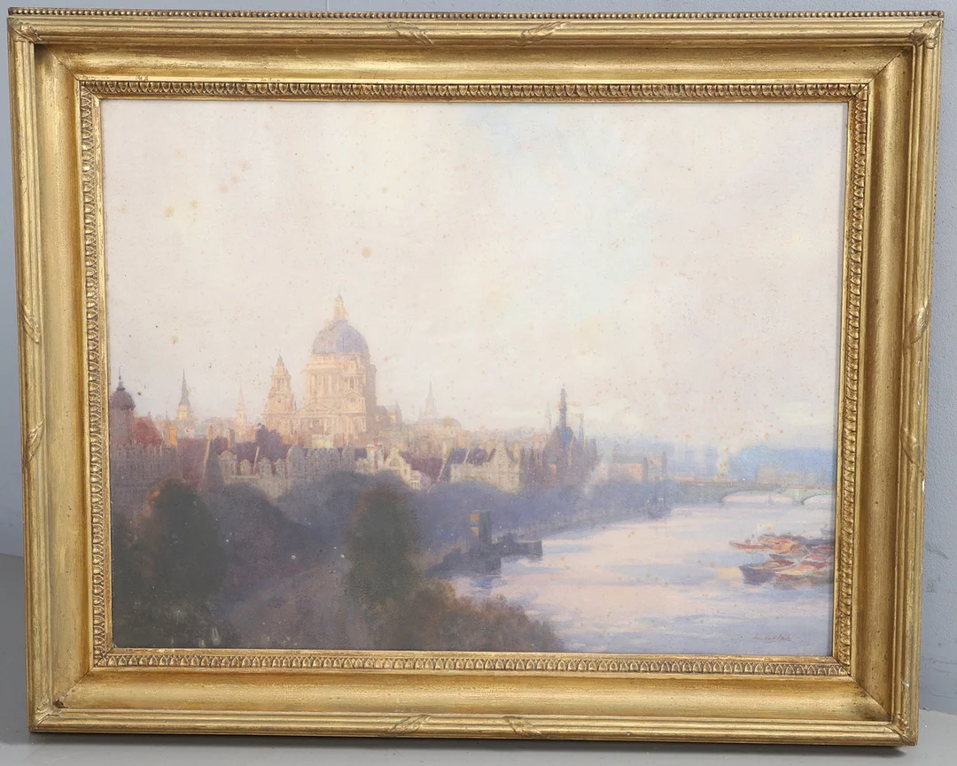 WILLIAM WELSH (20TH CENTURY). A VIEW OF ST PAUL'S CATHEDRAL FROM WATERLOO BRIDGE. — Paintings — Lawrences Auctioneers