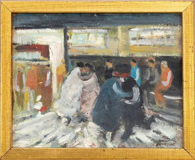 BENGT FRANSSON. "Dansen", olja på duk, signerad.