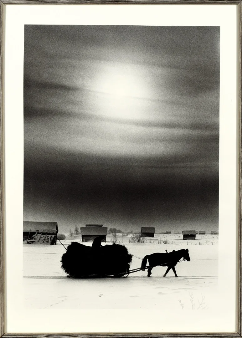 SUNE JONSSON. Gelatinsilverfotografi, Hästekipage 1900-tal. — Photography — Norrlands Auktionsverk