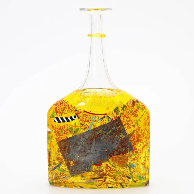 BERTIL VALLIEN. "Satelite", flaska, signerad B Vallien, Kosta Boda Artist Coll, etikettmärkt.