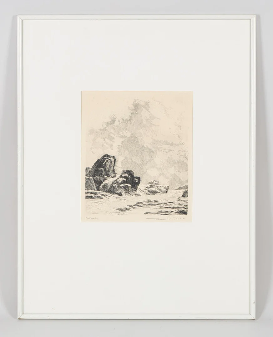 TUULIKKI PIETILÄ. "Fruset hav", signerad samt daterad 1980, akvatint, 7/15 tpl'a. — Engravings & Prints — Stockholms Auktionsverk Helsinki