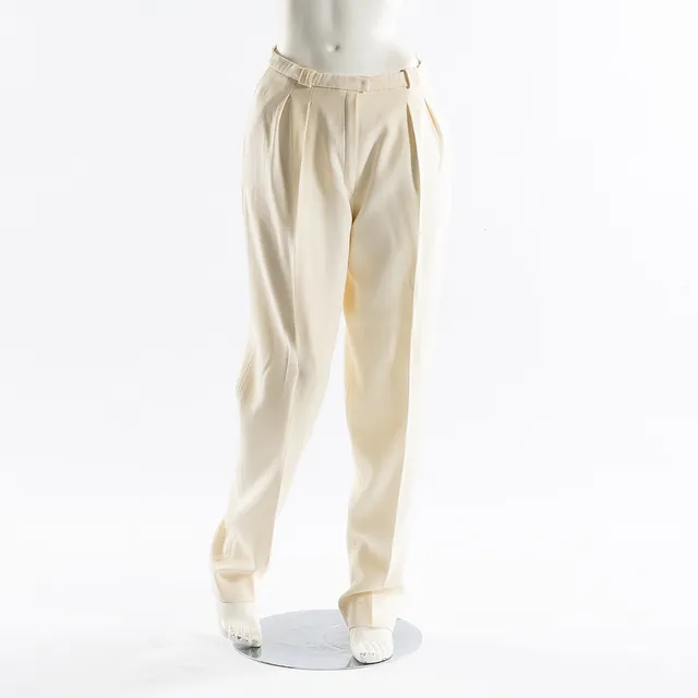 VALENTINO BOUTIQUE, byxa i benvit ull, storlek 10 (EU40/42), vintage 1980-tal.