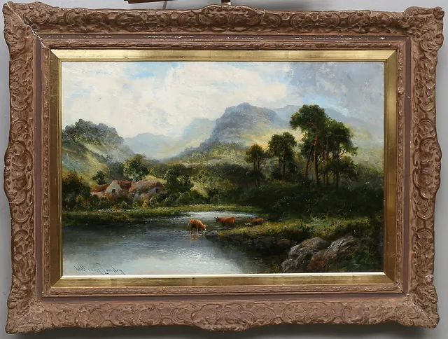 WILLIAM LANGLEY. Olja på duk, signerad.