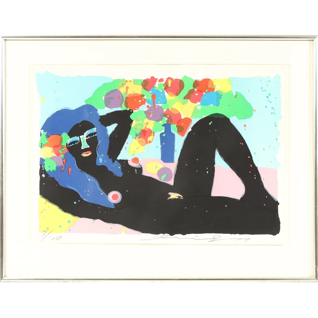 Walasse Ting. Woman's Study. Framed color lithograph (cd) — Paintings and sculptures/Prints and photography — Lauritz