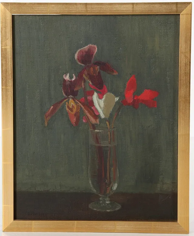 LEOPOLD MORSING. 1887-1971. Olja på pannå. signerad.