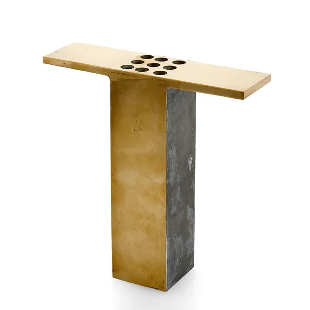 PIERRE FORSSELL (1925-2004). Vas, mässing, egen verkstad, unik, Skultuna, 1967.