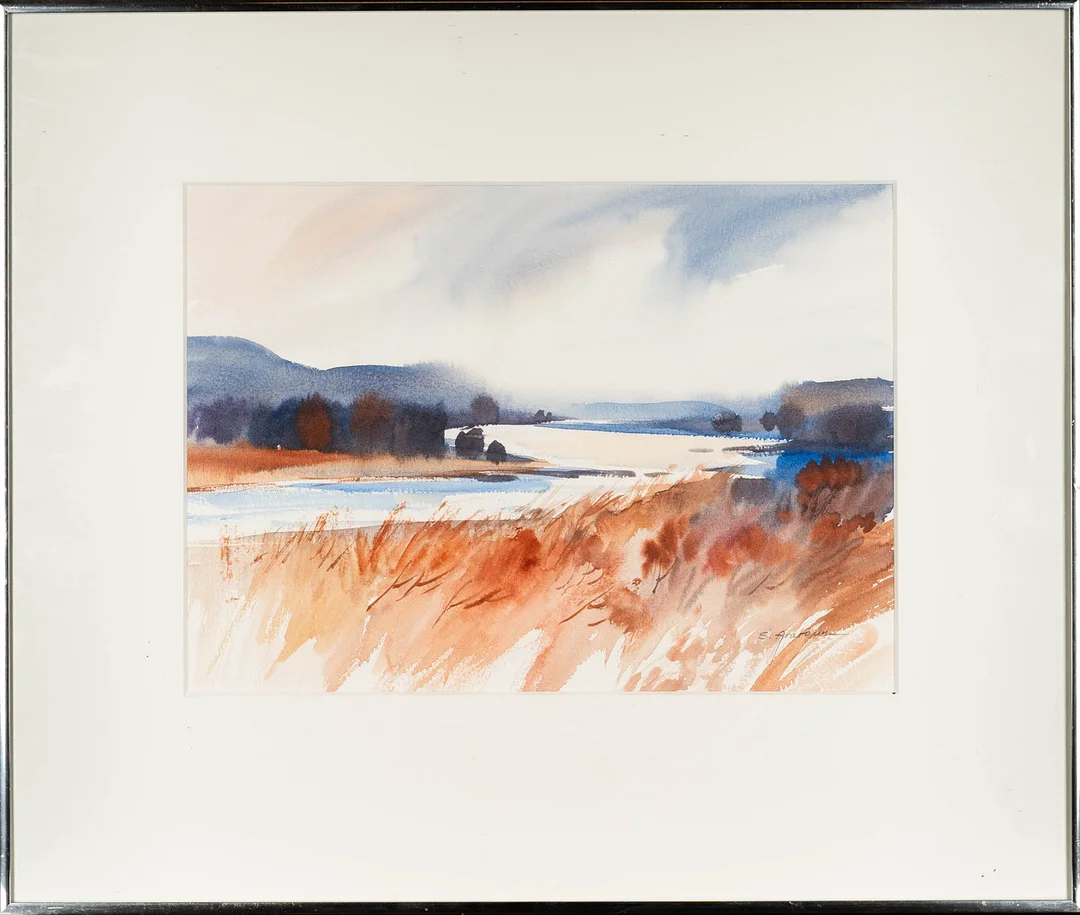 SARO ARATOUN. Akvarell, Landskap, Signerad. — Paintings — Norrlands Auktionsverk