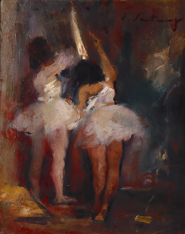 ERNEST SANTASUSAGNA (1900-1964). Bailarinas.