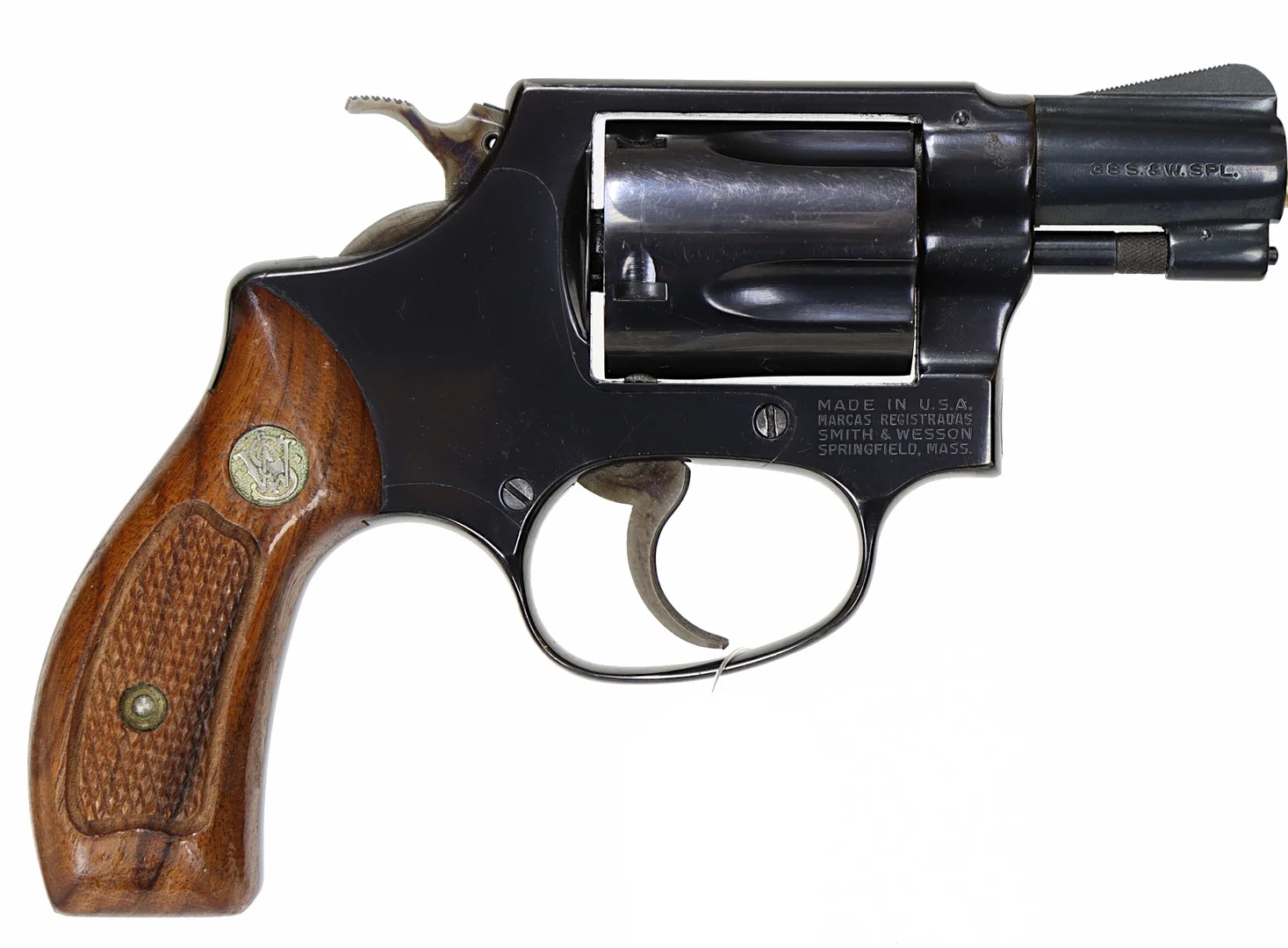 140. REVOLVER, amerikansk, Double Action, fabrikat Smith & Wesson, modell 36, kaliber .38 Special, tillv.nr J436019, se-nr SE1378509. — Revolvers — Walter Borg